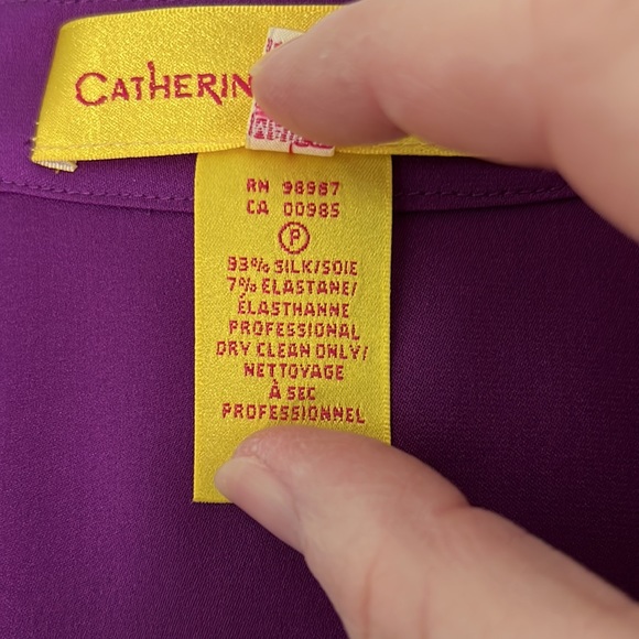 Catherine Malandrino Purple Wrap Blouse Size 4 - Picture 8 of 8
